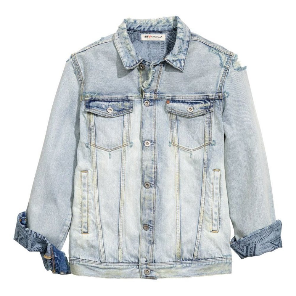 H&M Coachella Distressed Jean Jacket